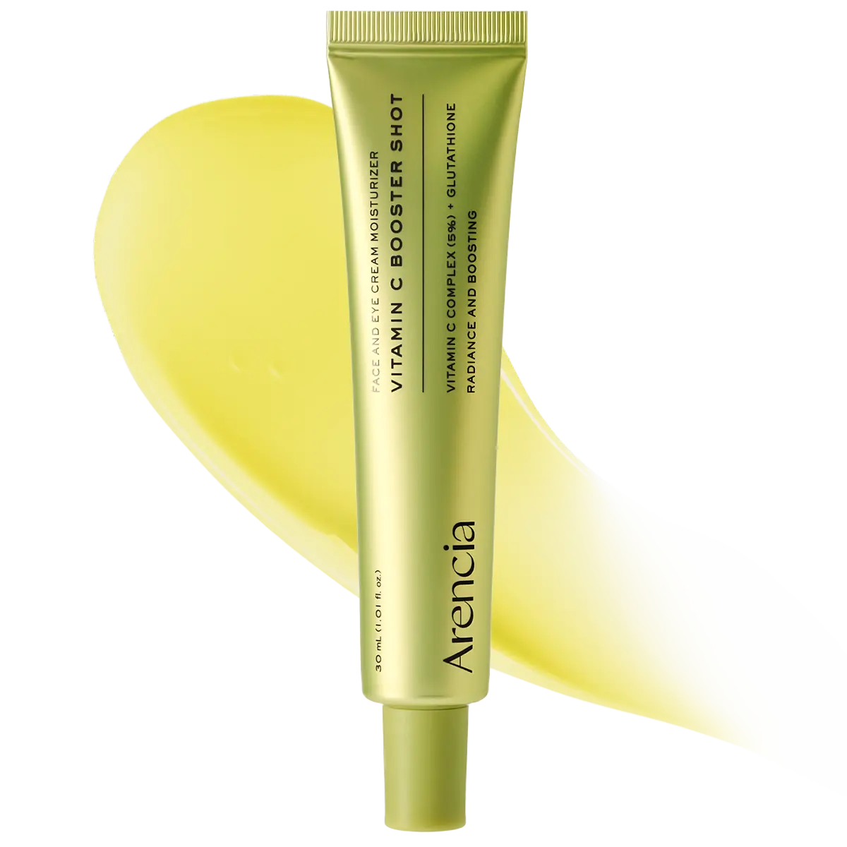 ARENCIA Vitamin C Glutathione Brightening Duo Set with booster shot and skincare products in sleek bottles and packaging.