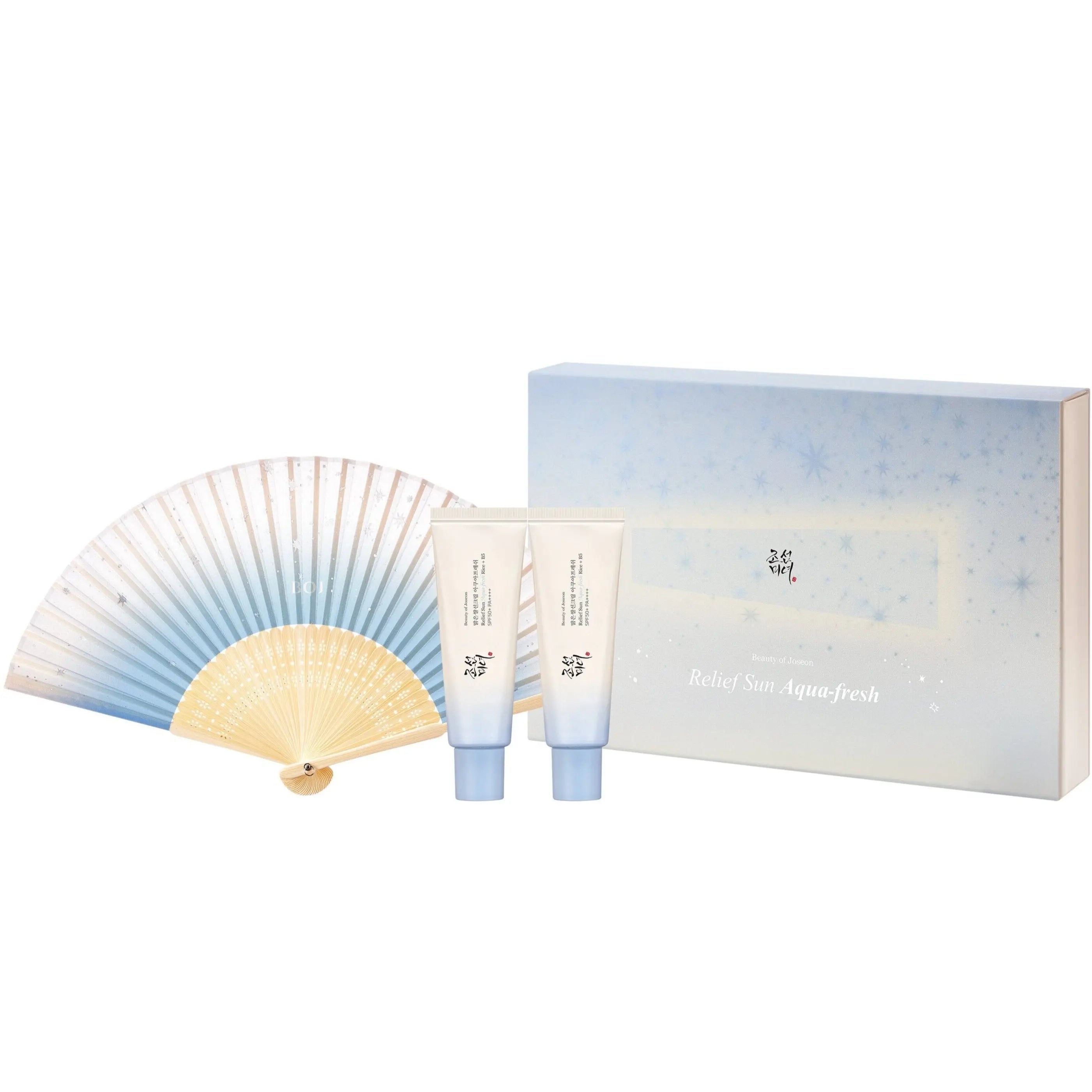 Beauty of Joseon Relief Sun Aqua-fresh Rice+B5 (SPF50+ PA++++) Special Edition Set (50ml+50ml+fan) Beauty of Joseon JOLIE'S