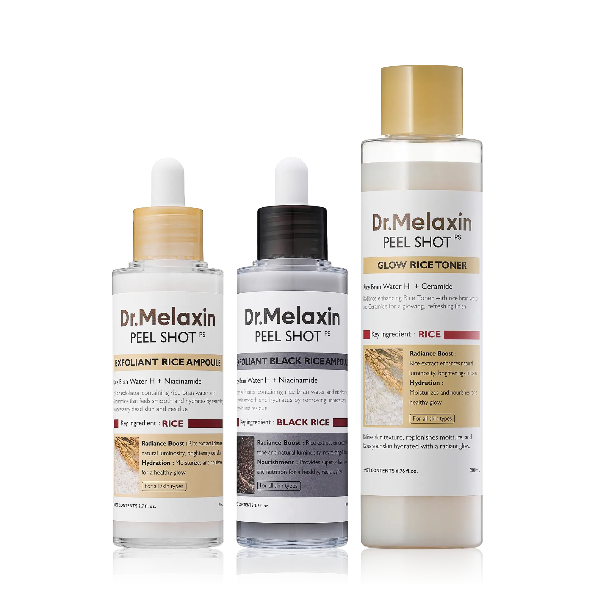 Dr.Melaxin Peel Shot Exfoliating Glow Rice Line - DOKAN