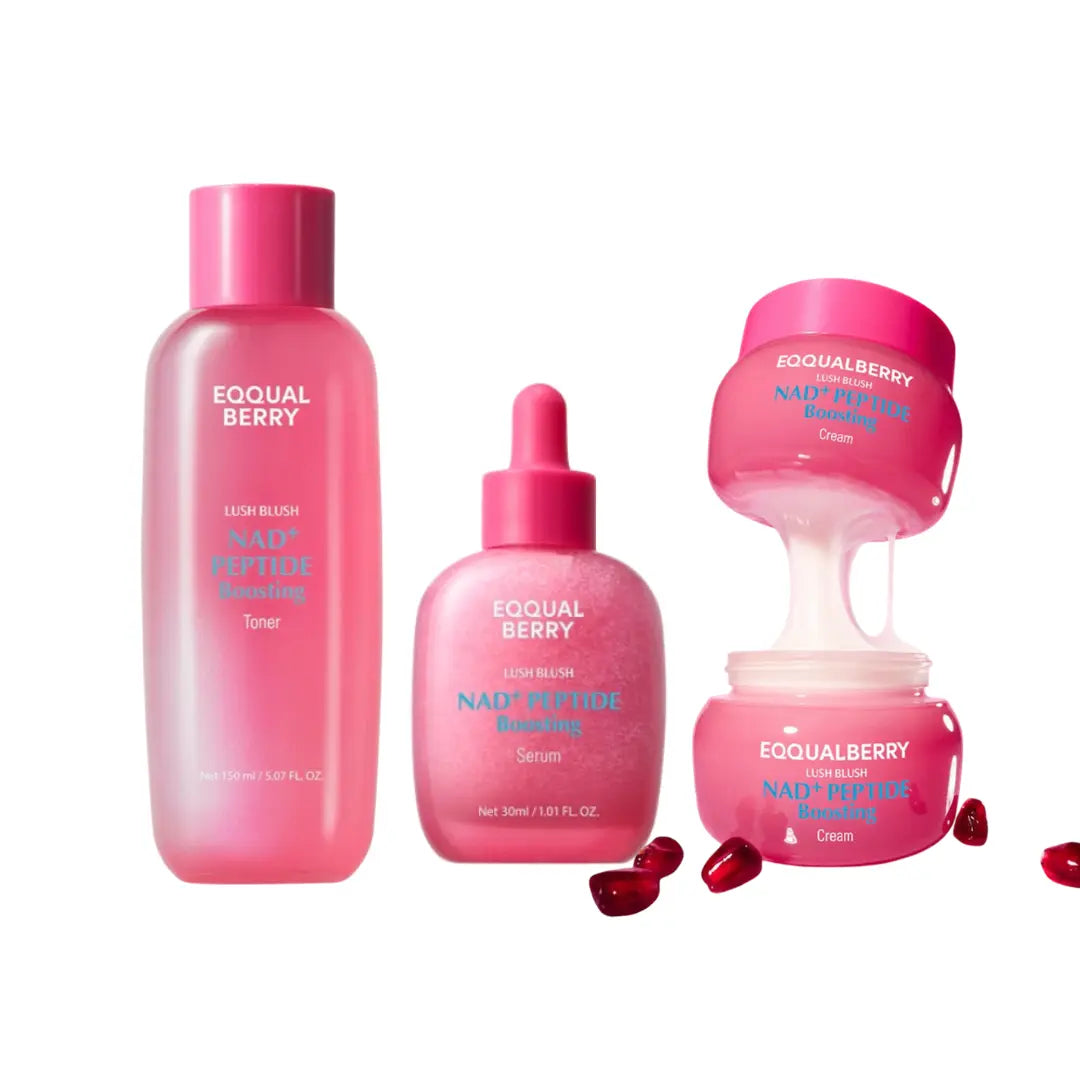 EQQUALBERRY Lush Blush NAD+ Peptide Boosting Skincare Set - JOLIE'S