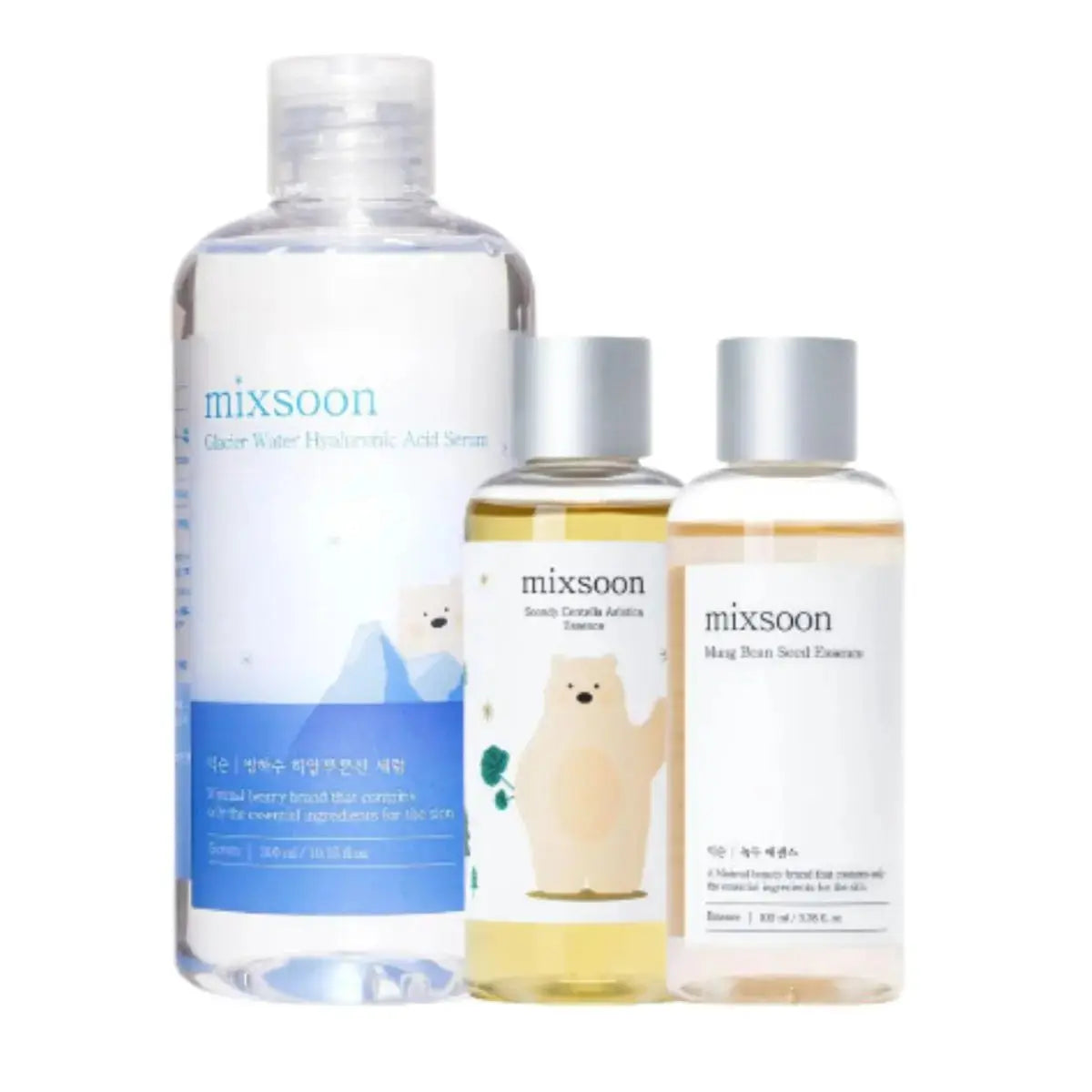 DOKAN MIXSOON Water Hyaluronic acid, Centella Asiastica & Bean Essence Set mixsoon