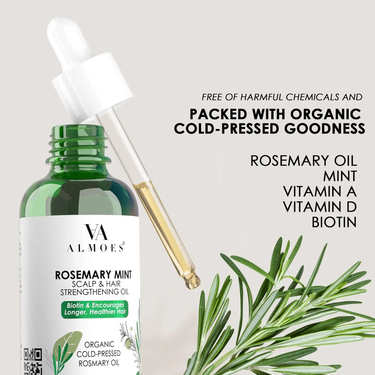 ALMOES Organic Rosemary Mint Unique Vitamin 30 ml - JOLIE'S