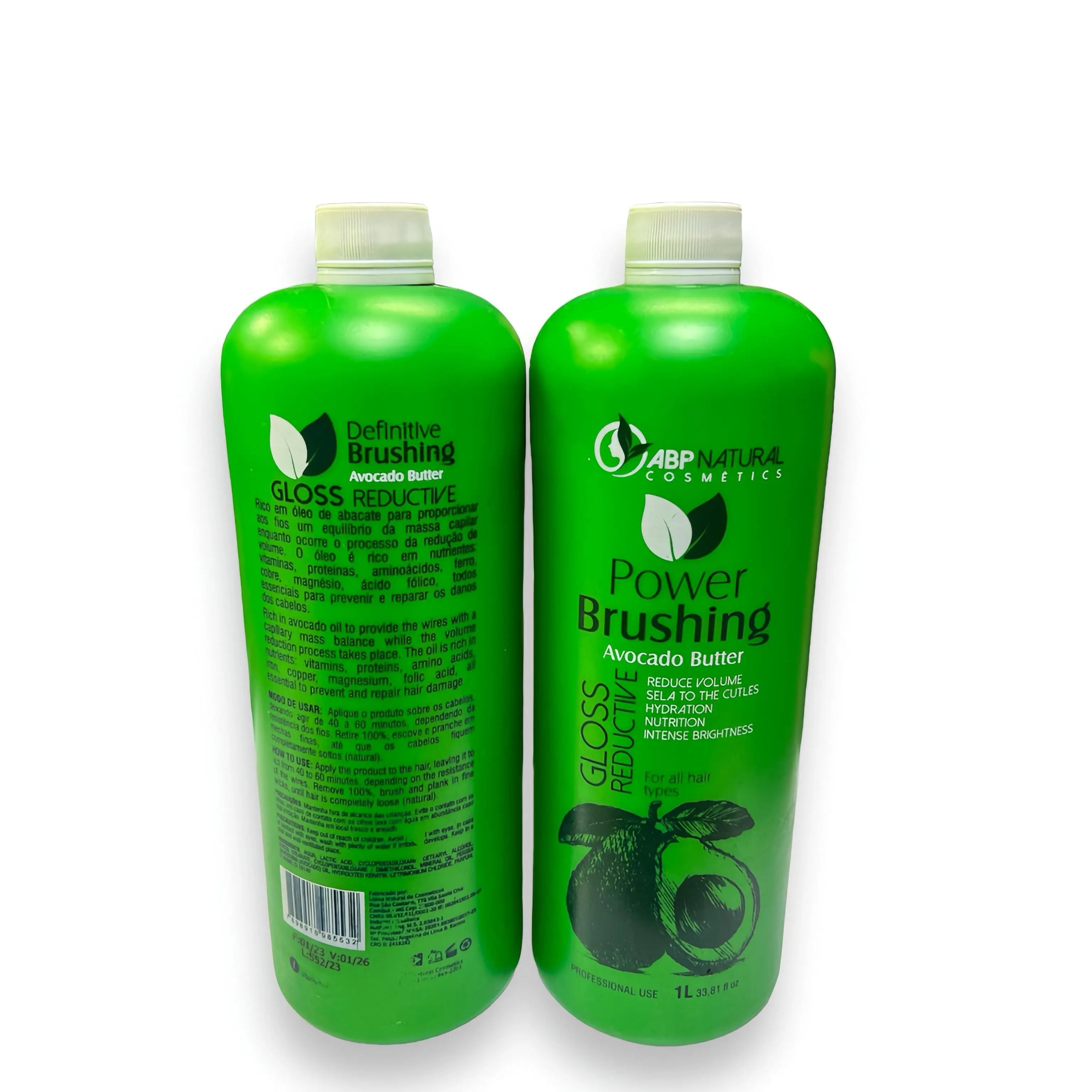 Abpnatural Cosmetics Power Brushing Avocado Butter Gloss Reductive Brazilian Protein 1000 ML - JOLIE'S