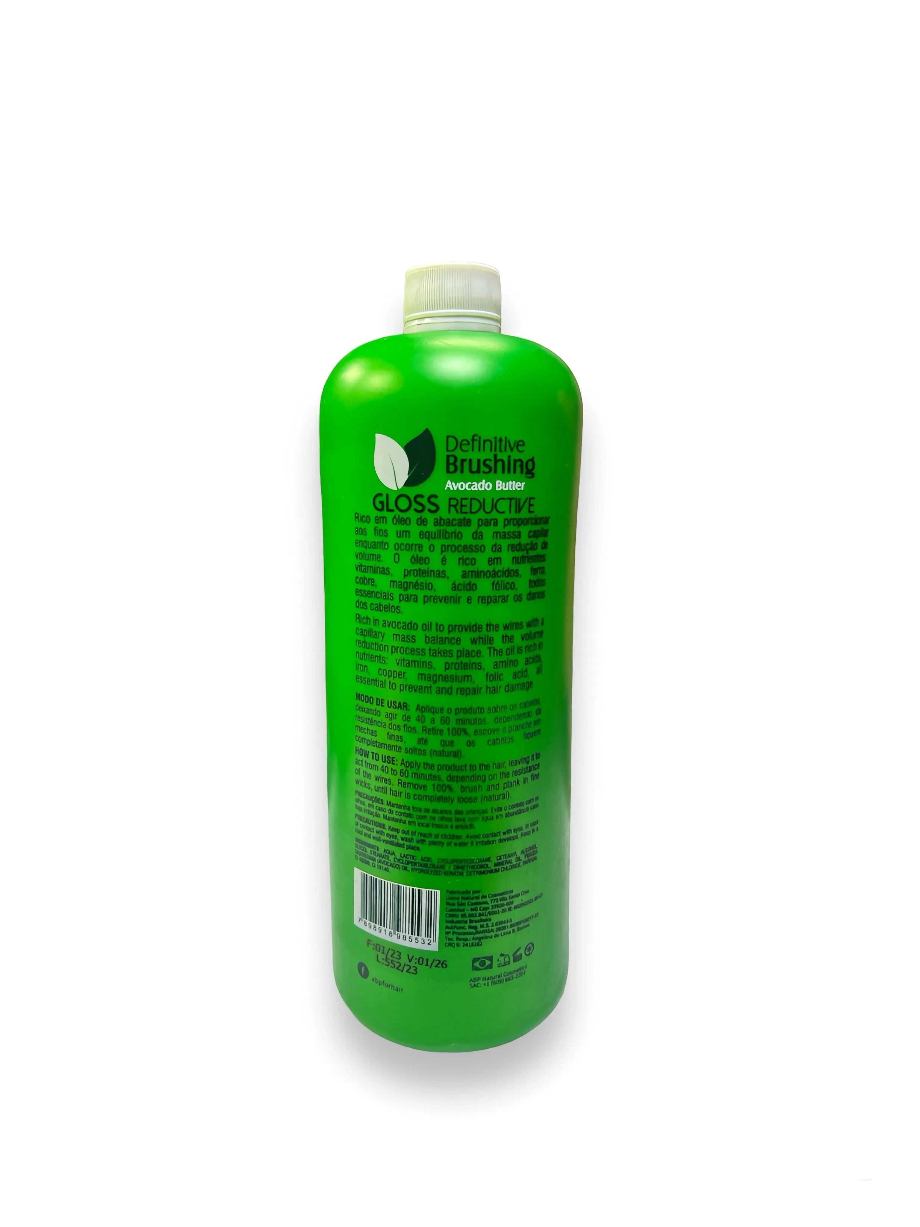 Abpnatural Cosmetics Power Brushing Avocado Butter Gloss Reductive Brazilian Protein 1000 ML - JOLIE'S