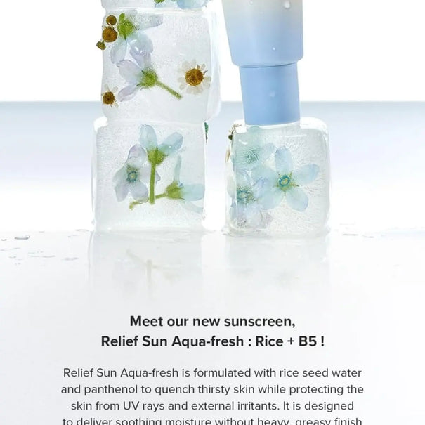 DOKAN BEAUTY OF JOSEON Relief Sun Aqua-Fresh: Rice + B5 | 50 ml | Lightweight, Hydrating Sunscreen SPF50+ PA++++ BEAUTY OF JOSEON