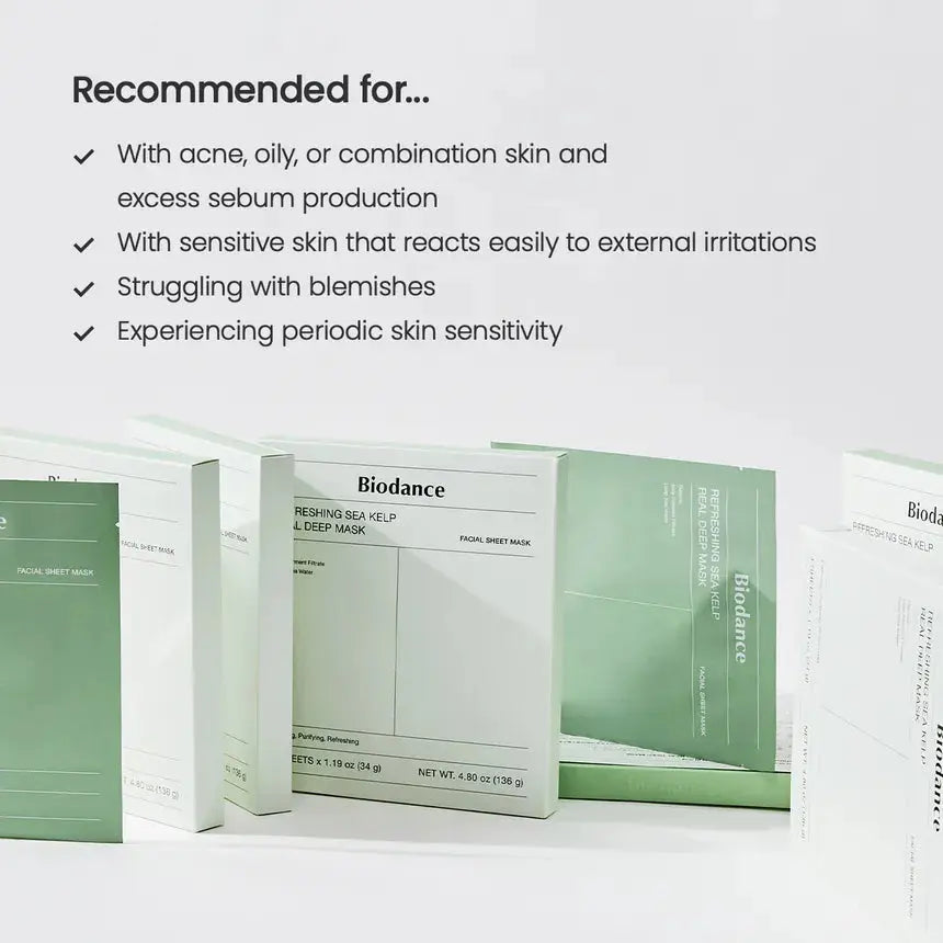 BIODANCE Refreshing Sea Kelp Real Deep Mask Set + Sea Kelp Gel Toner Pads Medicube JOLIE'S