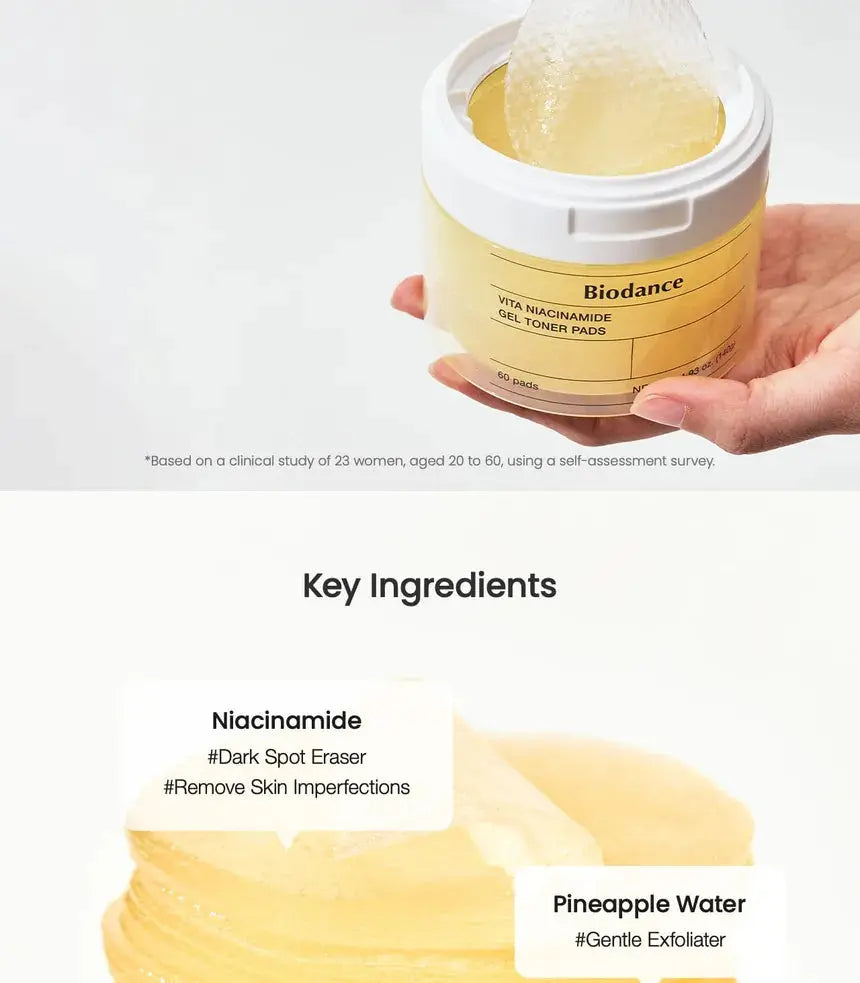 BIODANCE Vita Niacinamide Gel Toner Pads ( 60 pads ) Medicube JOLIE'S