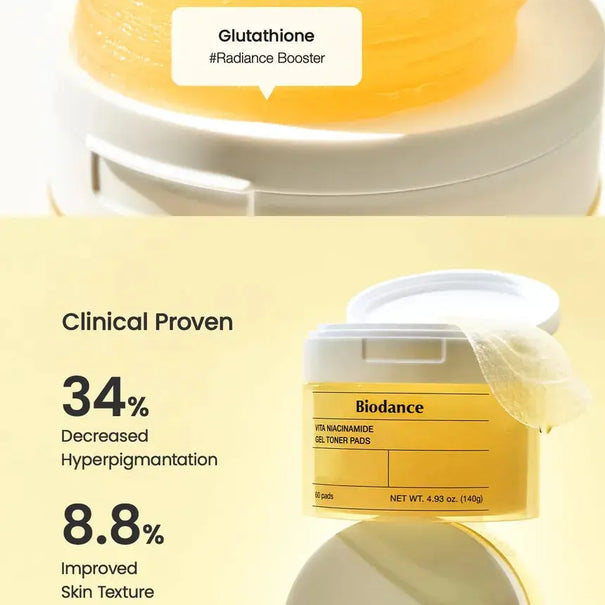 BIODANCE Vita Niacinamide Gel Toner Pads ( 60 pads ) Medicube JOLIE'S