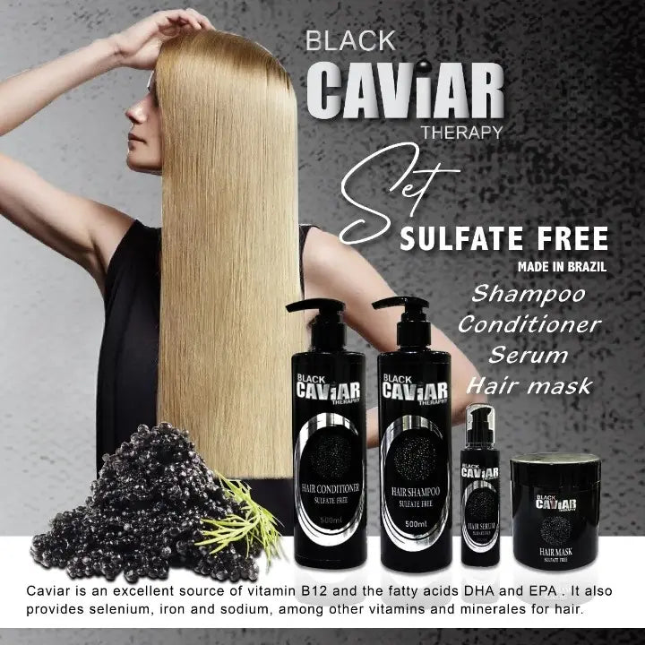 BLACK CAVIAR THERAPY Sulfate Free Hair Care Kit 4 Pcs BLACK CAVIAR JOLIE'S