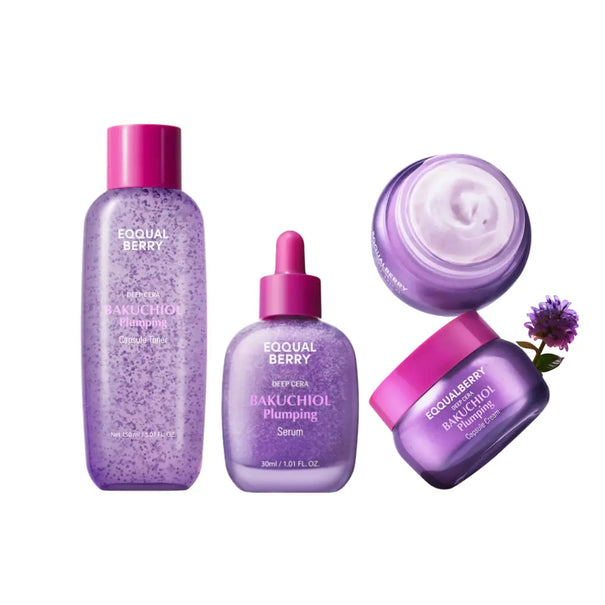 EQQUALBERRY Deep Cera Bakuchiol Plumping Skincare Set