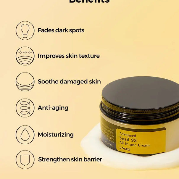 COSRX Advanced Snail 92 All in one Cream 100 gm - JOLIE'S
