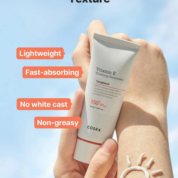 COSRX Vitamin E Vitalizing Sunscreen SPF 50+ - JOLIE'S