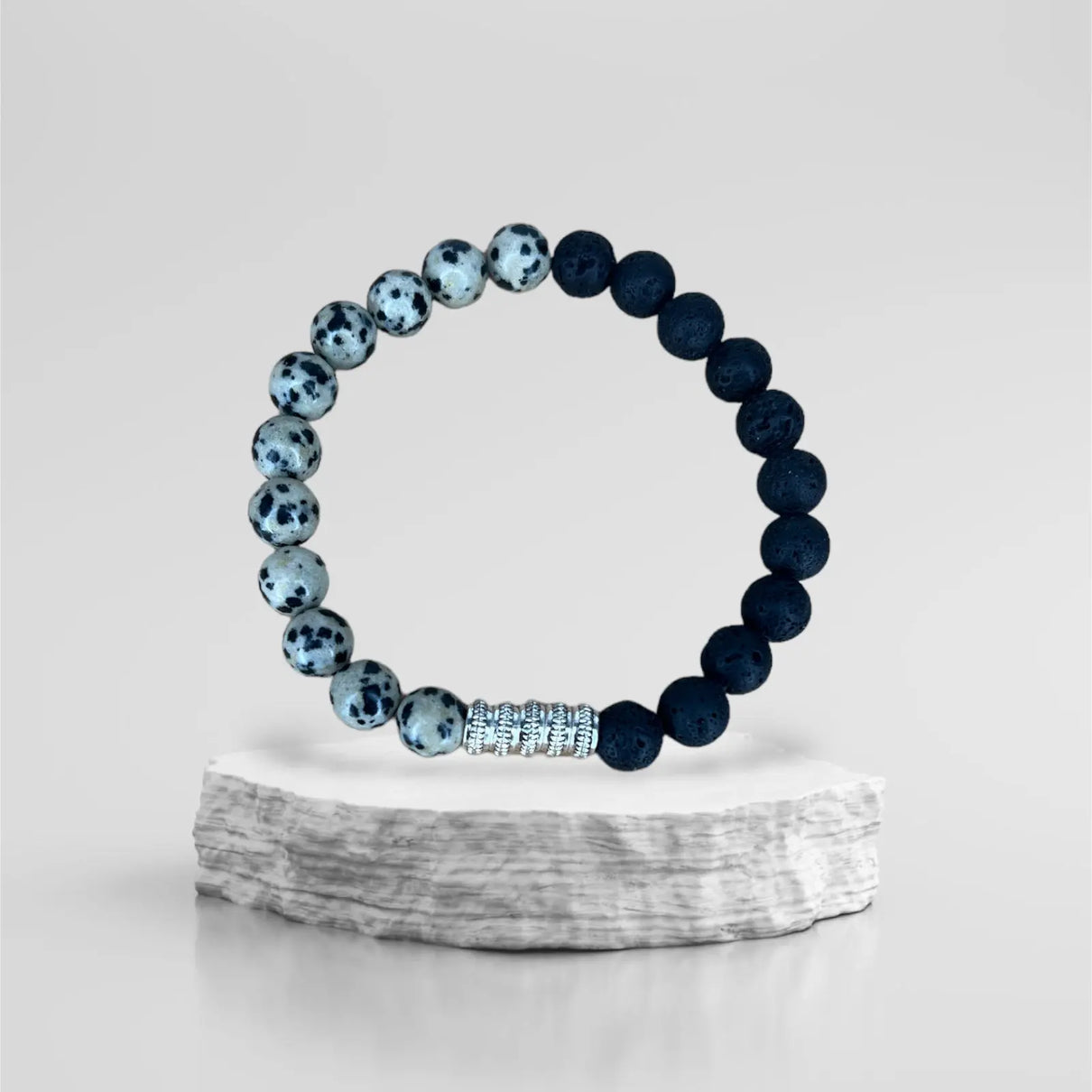 Dalmatia Jasper with lava stone bracelet JOLIE'S JOLIE'S