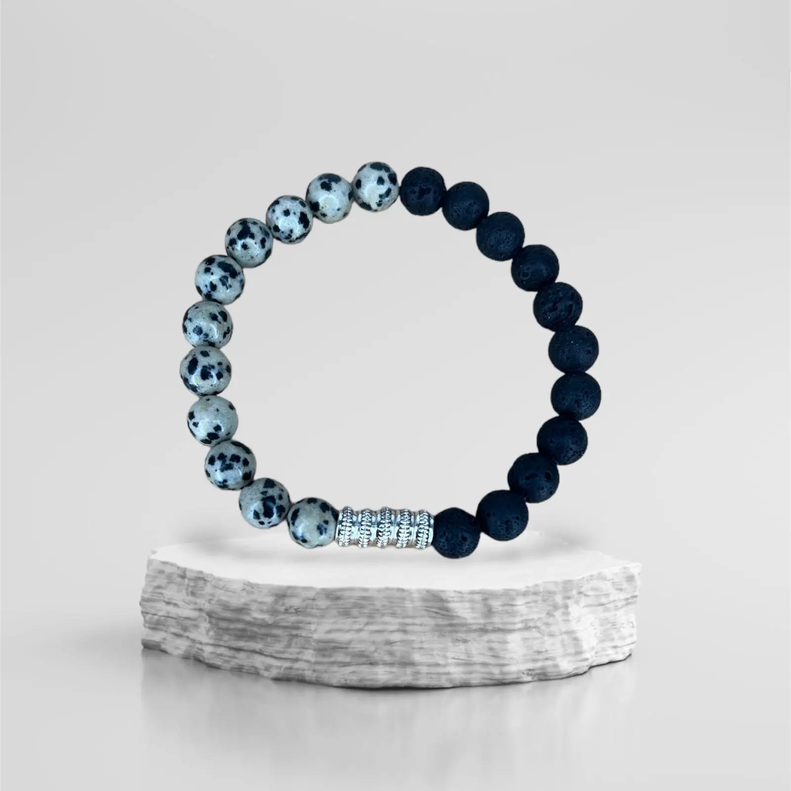 Dalmatia Jasper with lava stone bracelet JOLIE'S JOLIE'S