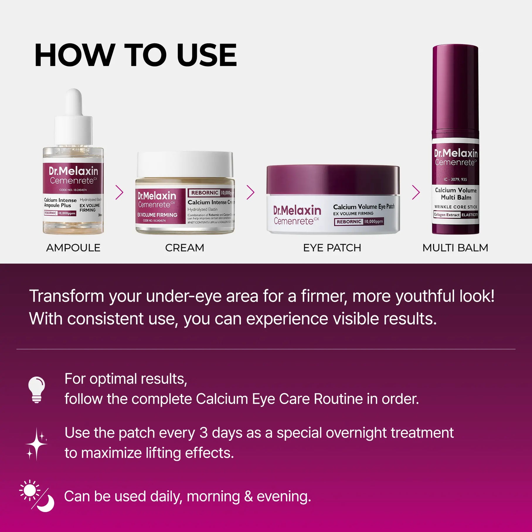Dr.Melaxin Calcium Eyecare Routine Set - DOKAN