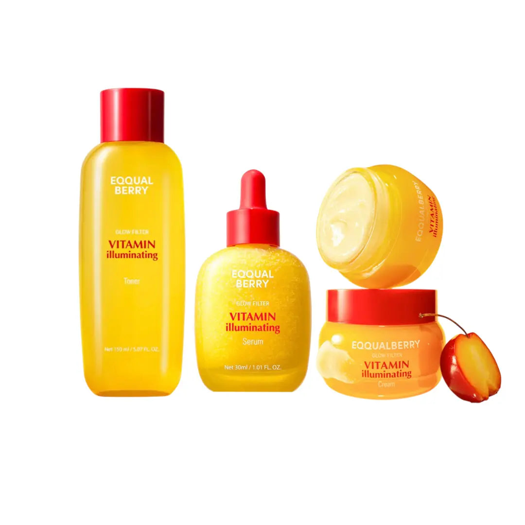EQQUALBERRY Glow Filter Vitamin Illuminating 3-Step Skincare Set