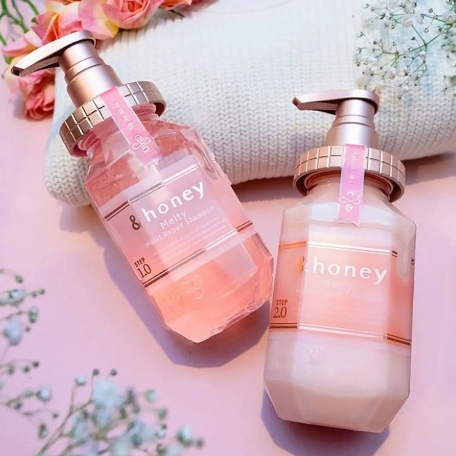 & Honey Melty Moist Shampoo, Treatment & Hair Oil Set - JOLIE'S