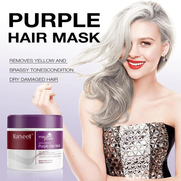 DOKAN KARSEELL Maca Essence Purple Hair Mask for Blonde Hair | Deep Conditioning & Tone Correction Karseell