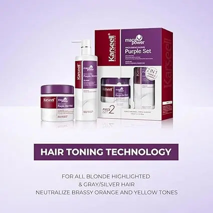 DOKAN KARSEELL Purple Mask and Shampoo for Blonde SET Karseell