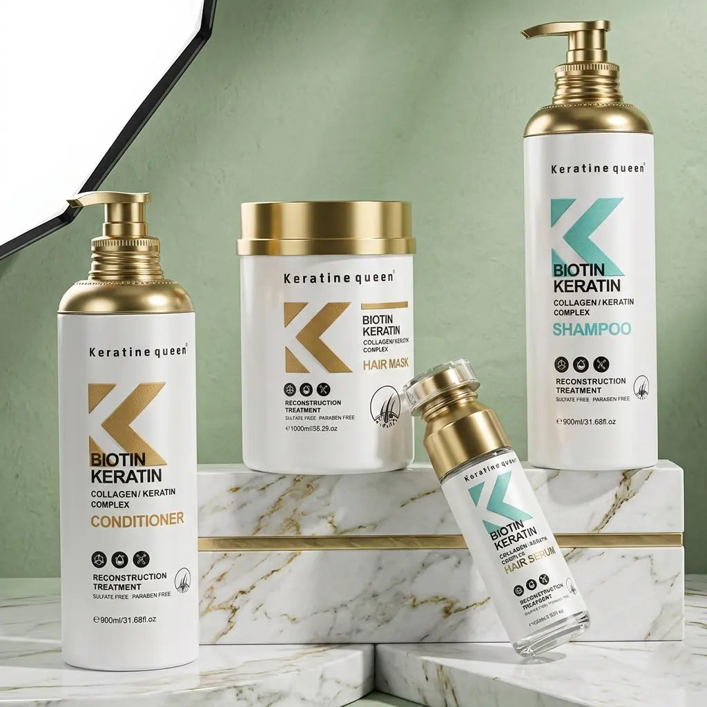 KERATINE QUEEN The Biotin & Keratin Sulfate Free Reconstruction Hair Treatment Set