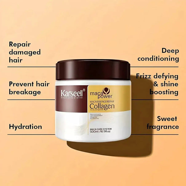 Karseell Collagen Hair Treatment Collagen Hair Mask Essence for Dry Damaged Hair 500 ml - JOLIE'S