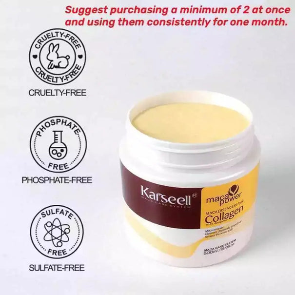 Karseell Collagen Hair Treatment Collagen Hair Mask Essence for Dry Damaged Hair 500 ml - JOLIE'S