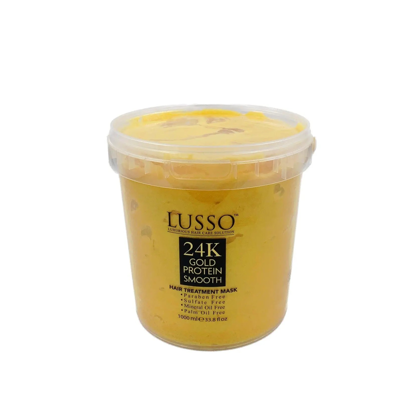 LUSSO 24K Gold Protein Smooth Hair Treatment Mask 1000 ML - JOLIE'S UAE