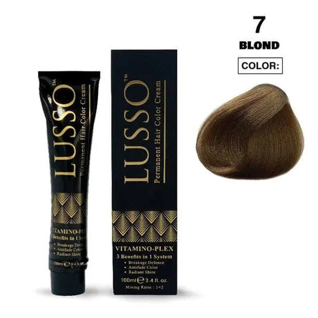 Lusso Permanent Hair Color Cream 100 ML #7 Blond - JOLIE'S UAE