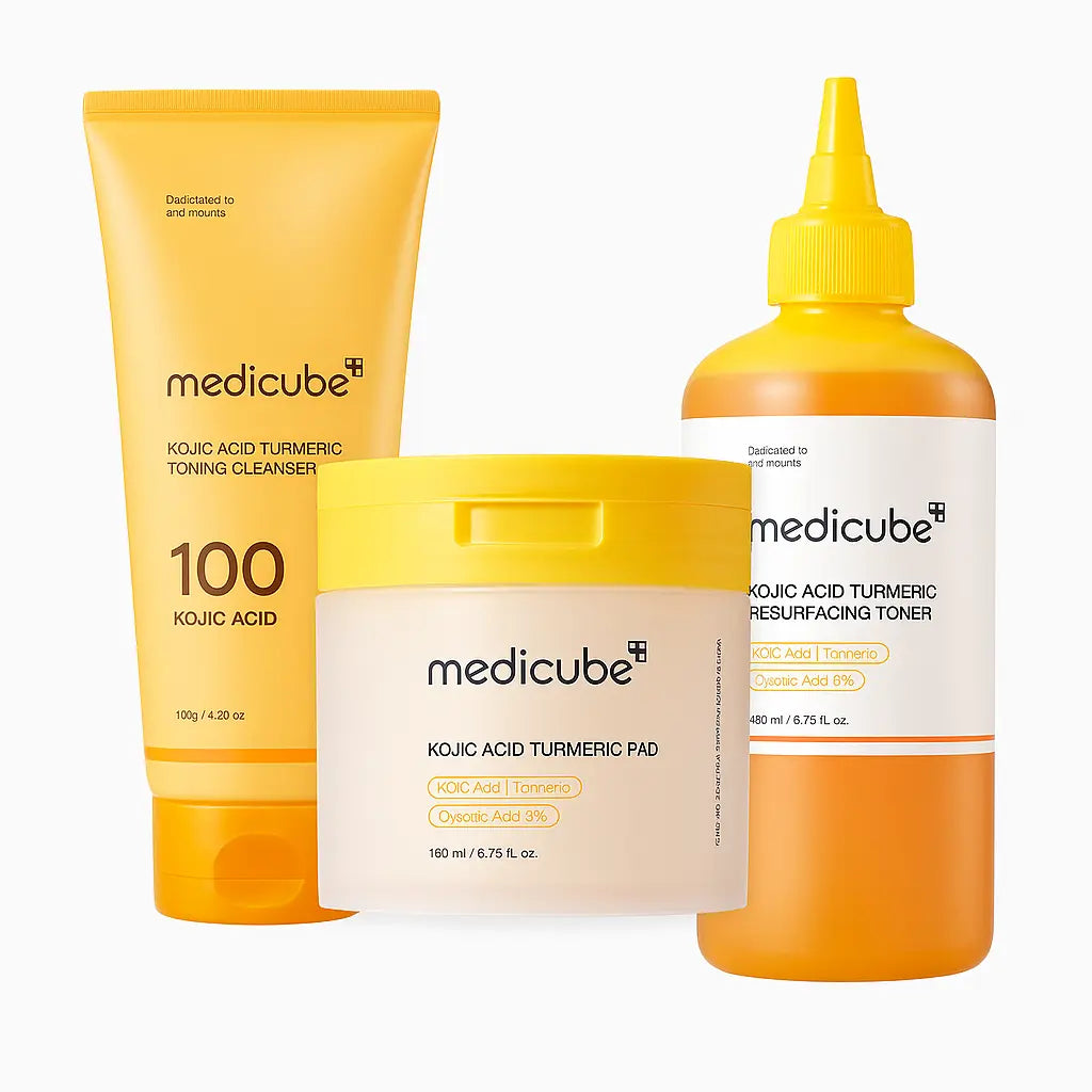 MEDICUBE Kojic Acid Turmeric Brightening Skincare Set (Cleanser + Toner + Pads) Medicube JOLIE'S