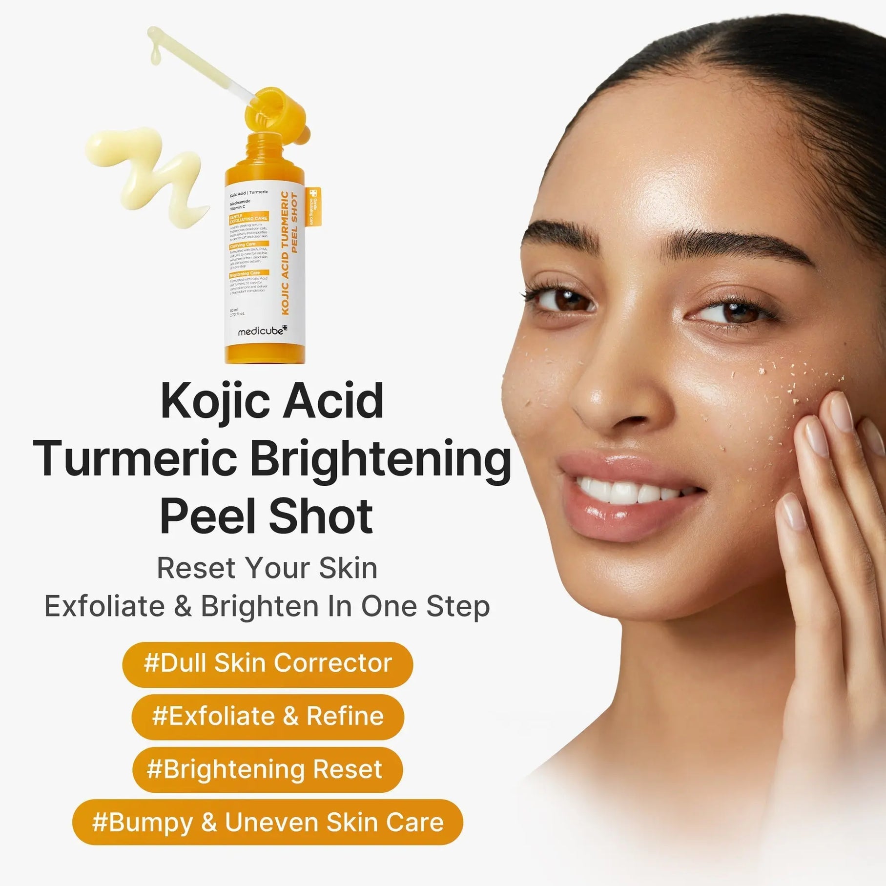 MEDICUBE Kojic Acid & Turmeric Peel Shot Duo - DOKAN