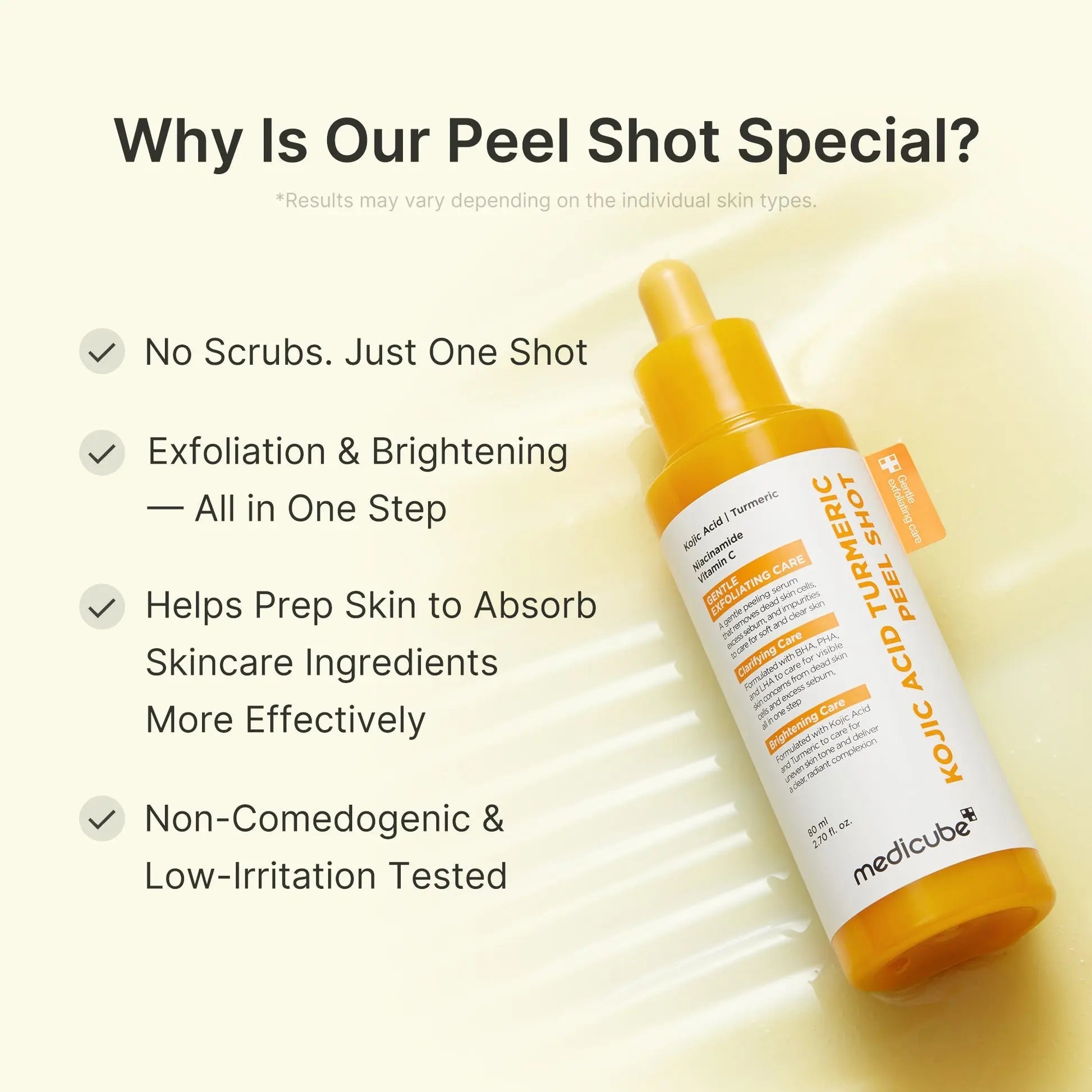 MEDICUBE Kojic Acid & Turmeric Peel Shot Duo - DOKAN