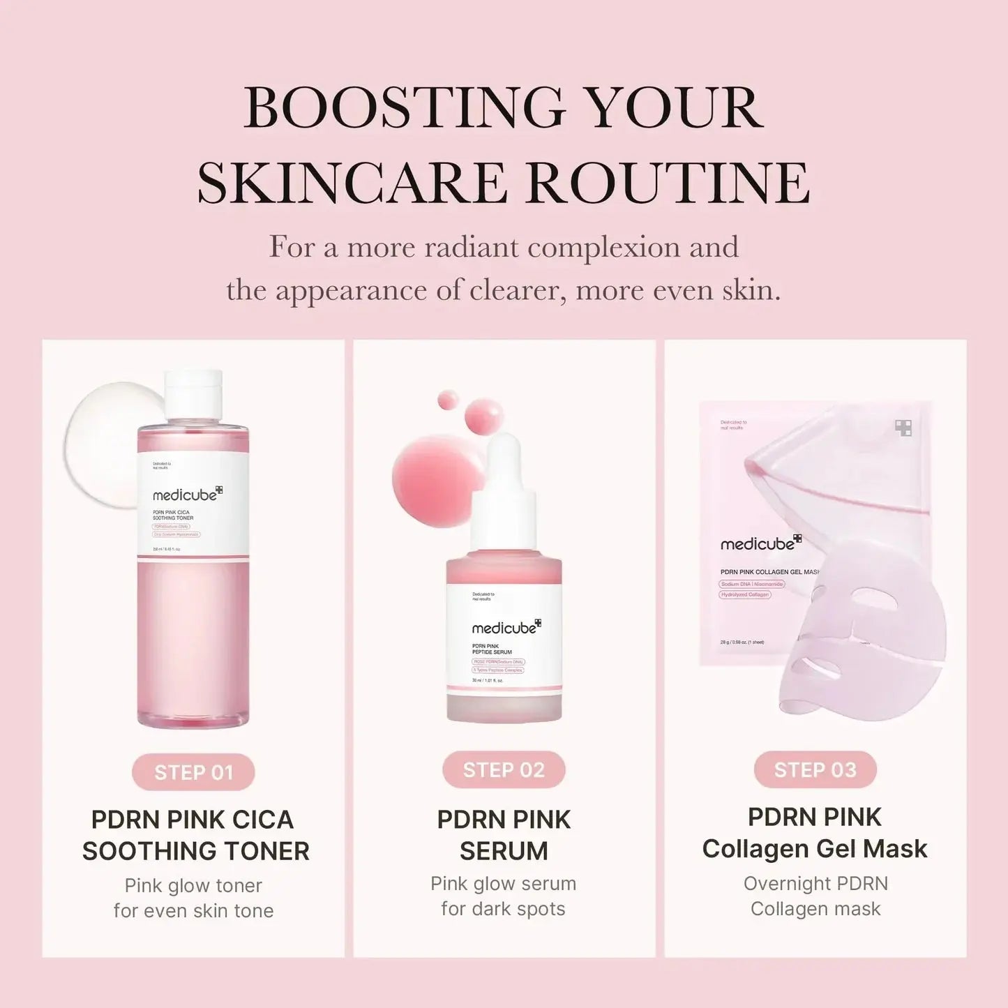 MEDICUBE PDRN Pink Cica Soothing Toner 120 ML Medicube JOLIE'S