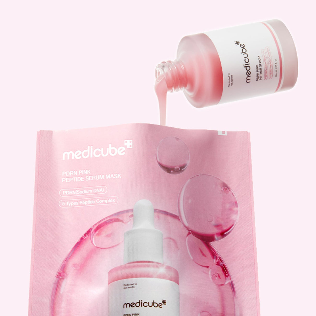 MEDICUBE PDRN Pink Peptide Serum Mask Set 10 Sheets