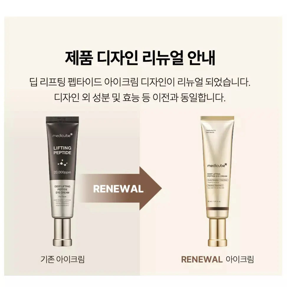 Medicube Deep Lifting Peptide Eye Cream (30ml) - Renewal Medicube JOLIE'S