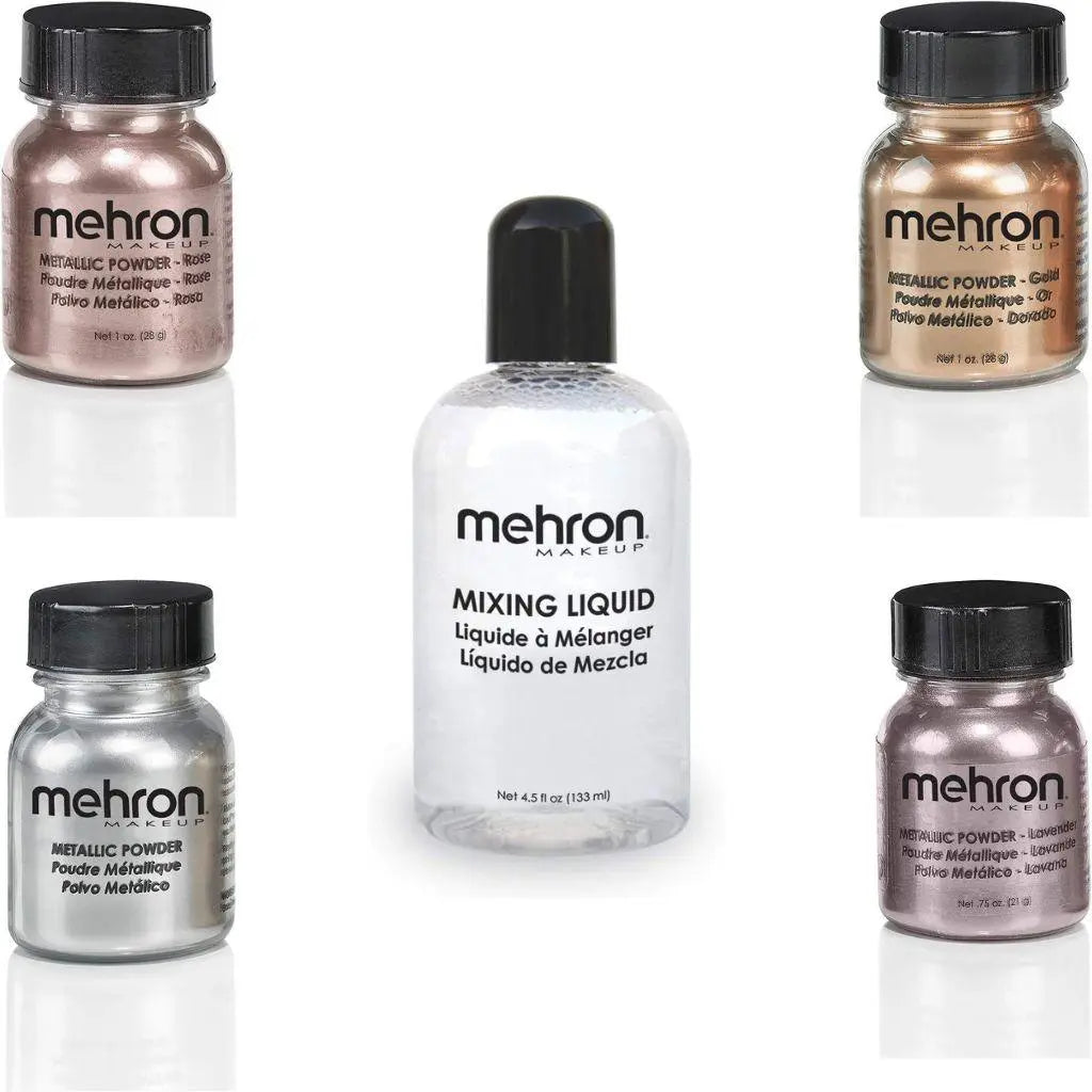Mehron metallic powder 4 colors & mixing liquid set - JOLIE'S UAE