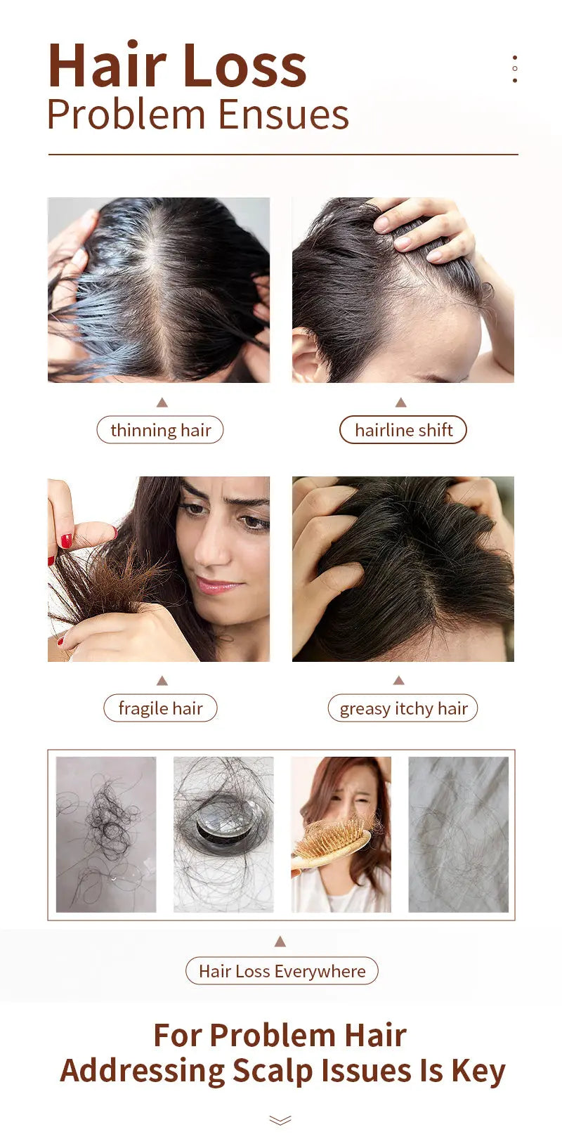 NUSPA Anti Hair Loss Hair Care Set with Herbal Shampoo, Serum & Massage Comb NUSPA JOLIE'S