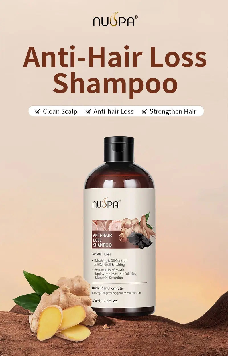 NUSPA Anti Hair Loss Hair Care Set with Herbal Shampoo, Serum & Massage Comb NUSPA JOLIE'S