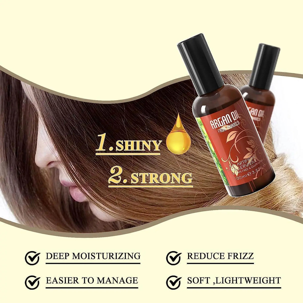 NUSPA Argan Oil Hair Oil Serum Hair Treatment - JOLIE'S UAE