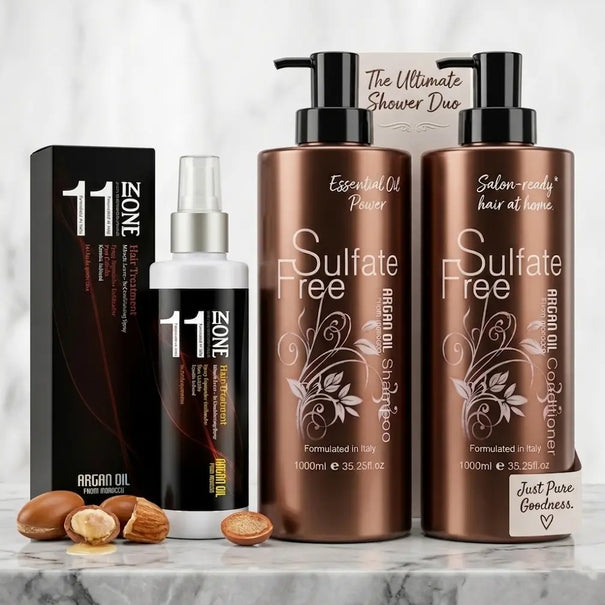 NUSPA Sulfate Free Argan Oil Hair Care Trio