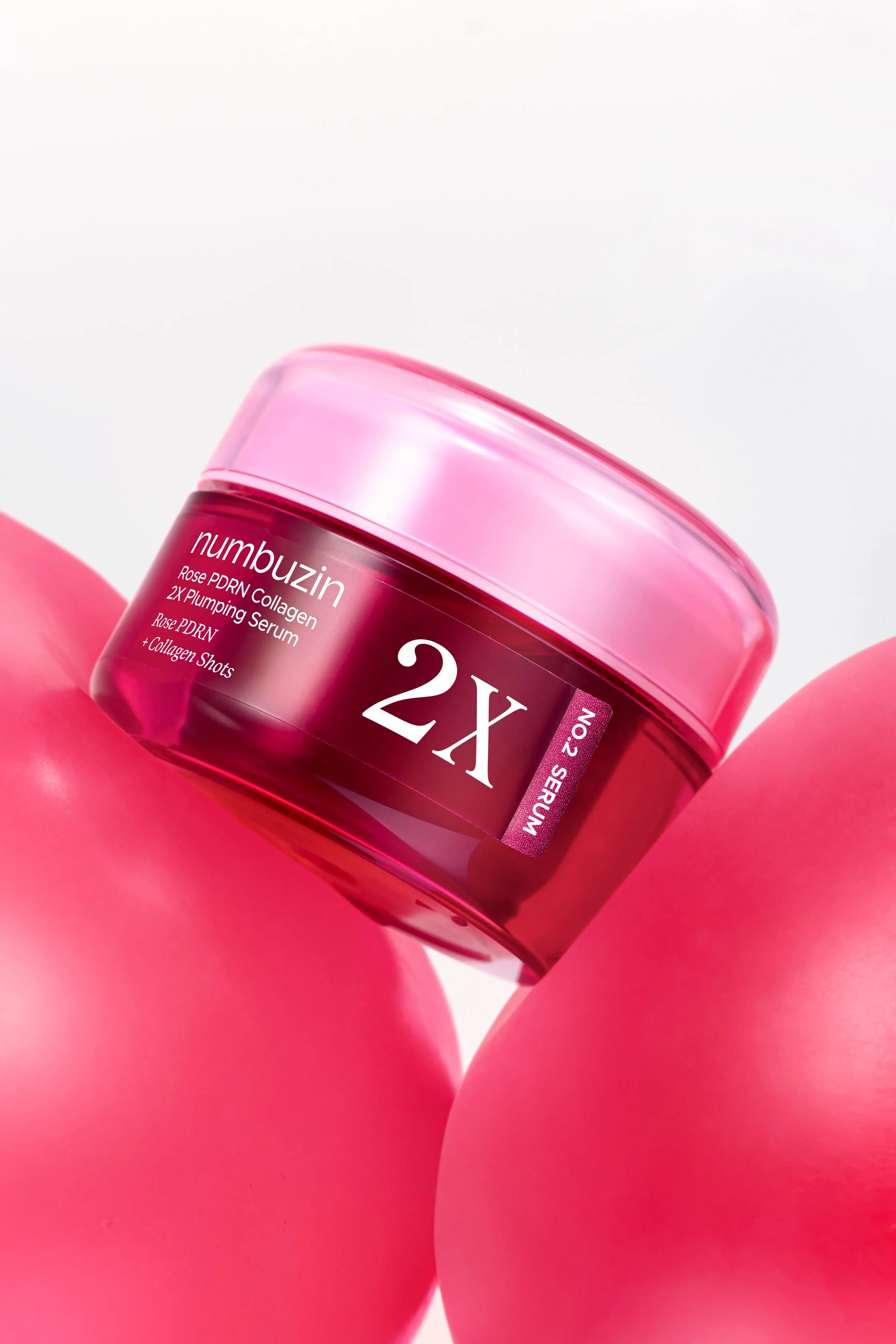 Numbuzin No.2 Rose PDRN Collagen 2X Plumping Serum + Collagen Shot 30ml Glam Secret