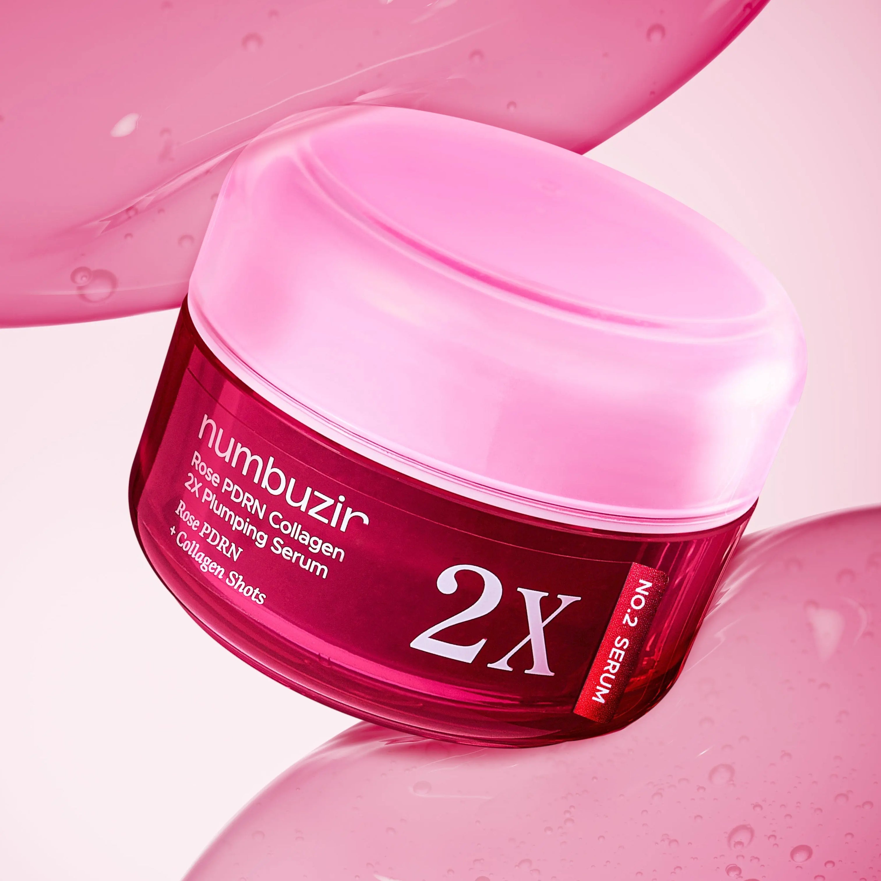 Numbuzin No.2 Rose PDRN Collagen 2X Plumping Serum + Collagen Shot 30ml Glam Secret