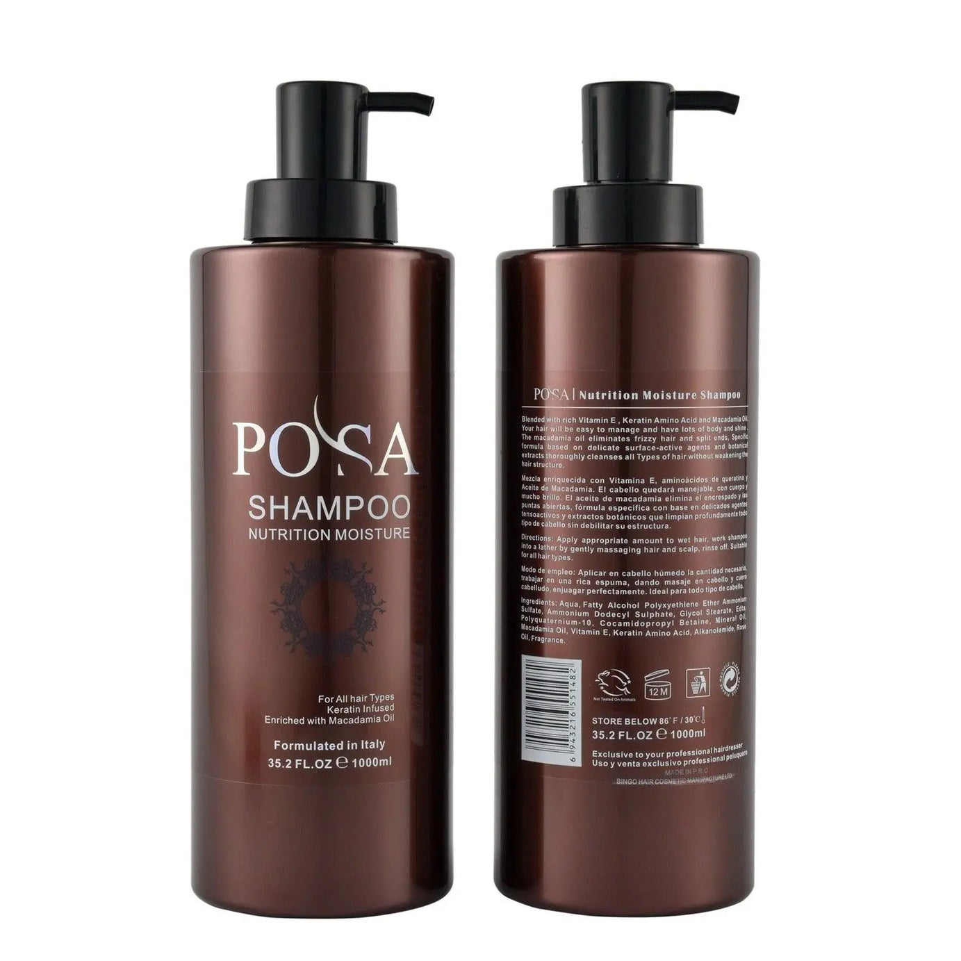 POSA Nutrition Moisture Anti-Dandruff Shampoo 1000 ML - JOLIE'S UAE