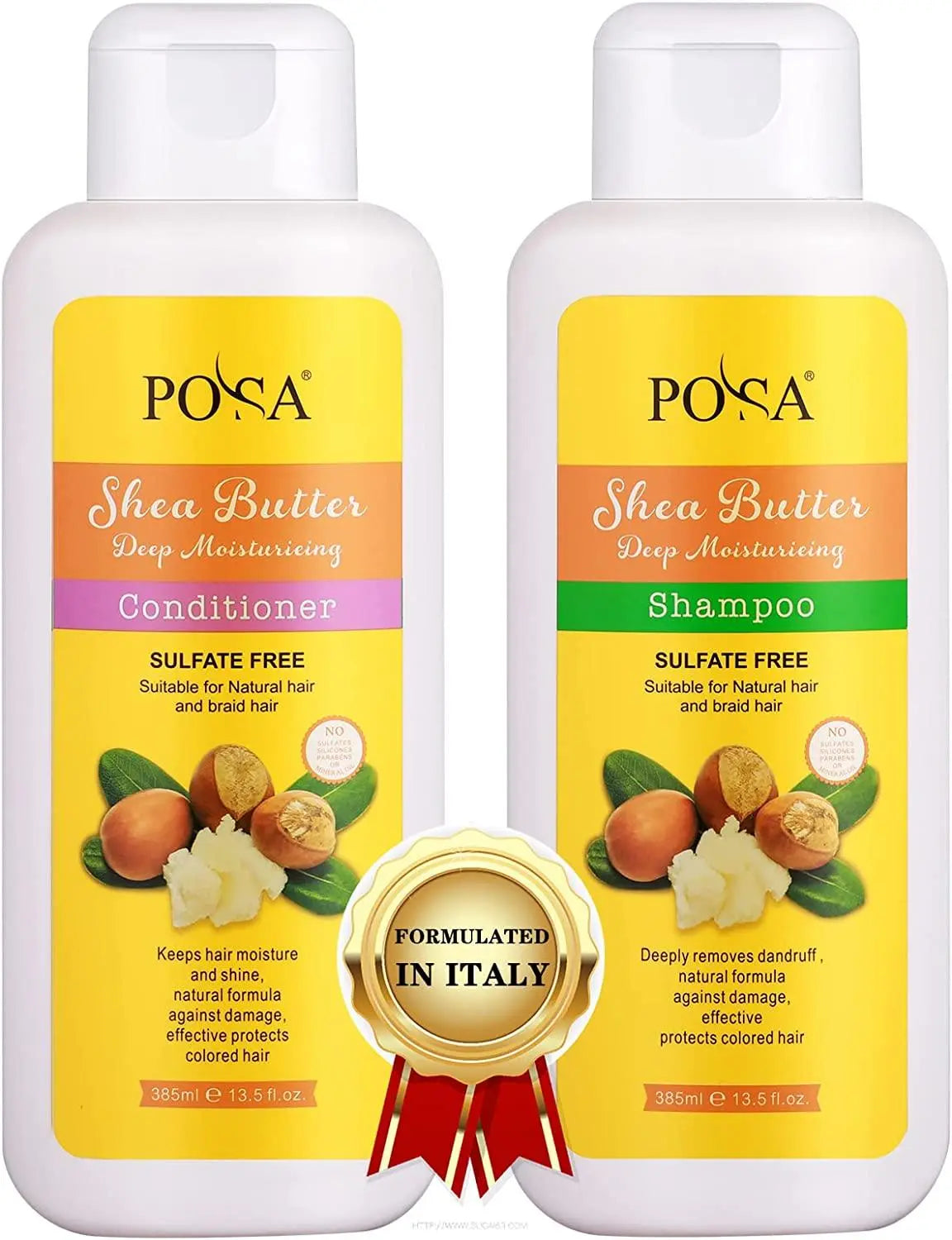 POSA Organic Shea Butter Sulfate Free Shampoo & Conditioner Hair Care Kit - JOLIE'S UAE